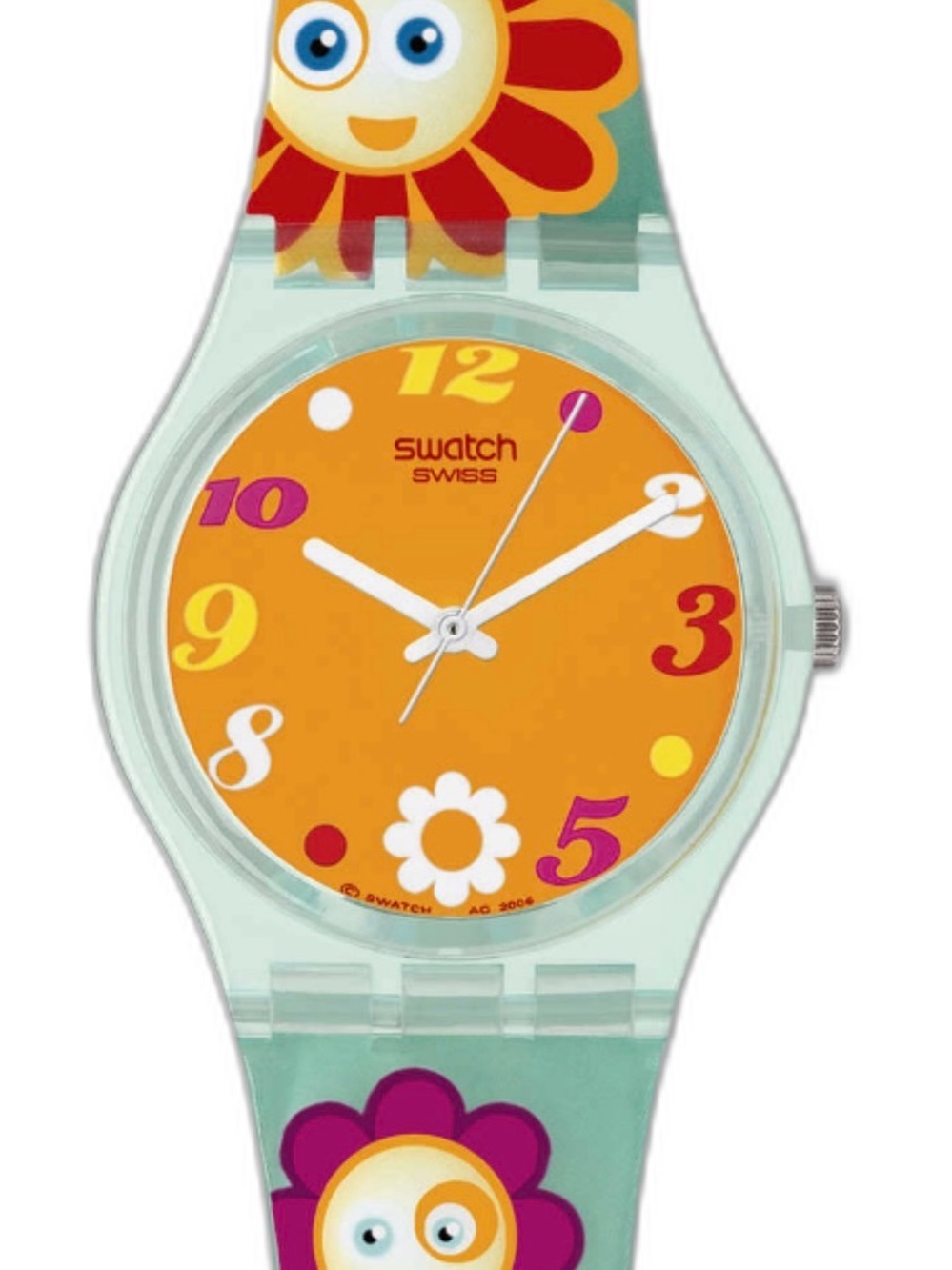 NIB Vintage Swatch Watch Bloomy Sunday GL114 Floral Unisex 34mm